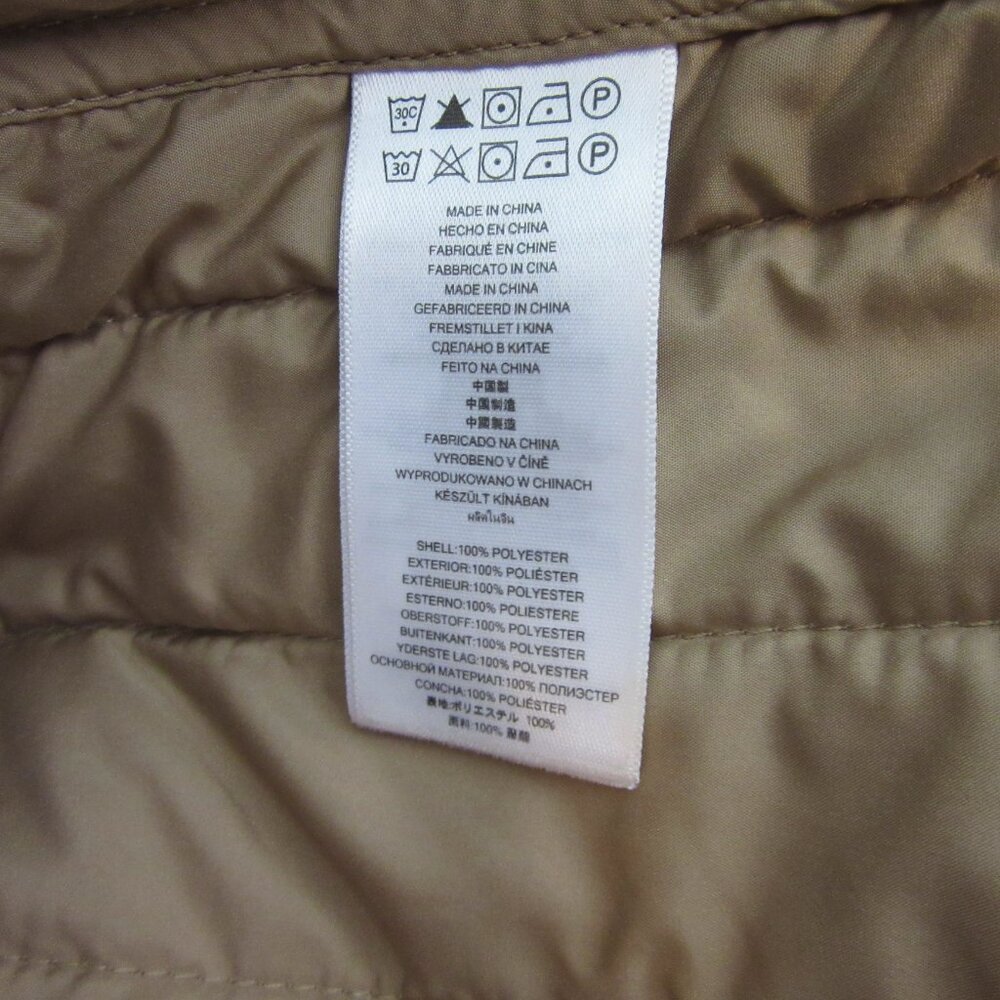 Michael Kors Tan Removable Vest Mock Neck Pockets Zip Long Sleeve Large Jacket - Picture 10 of 10